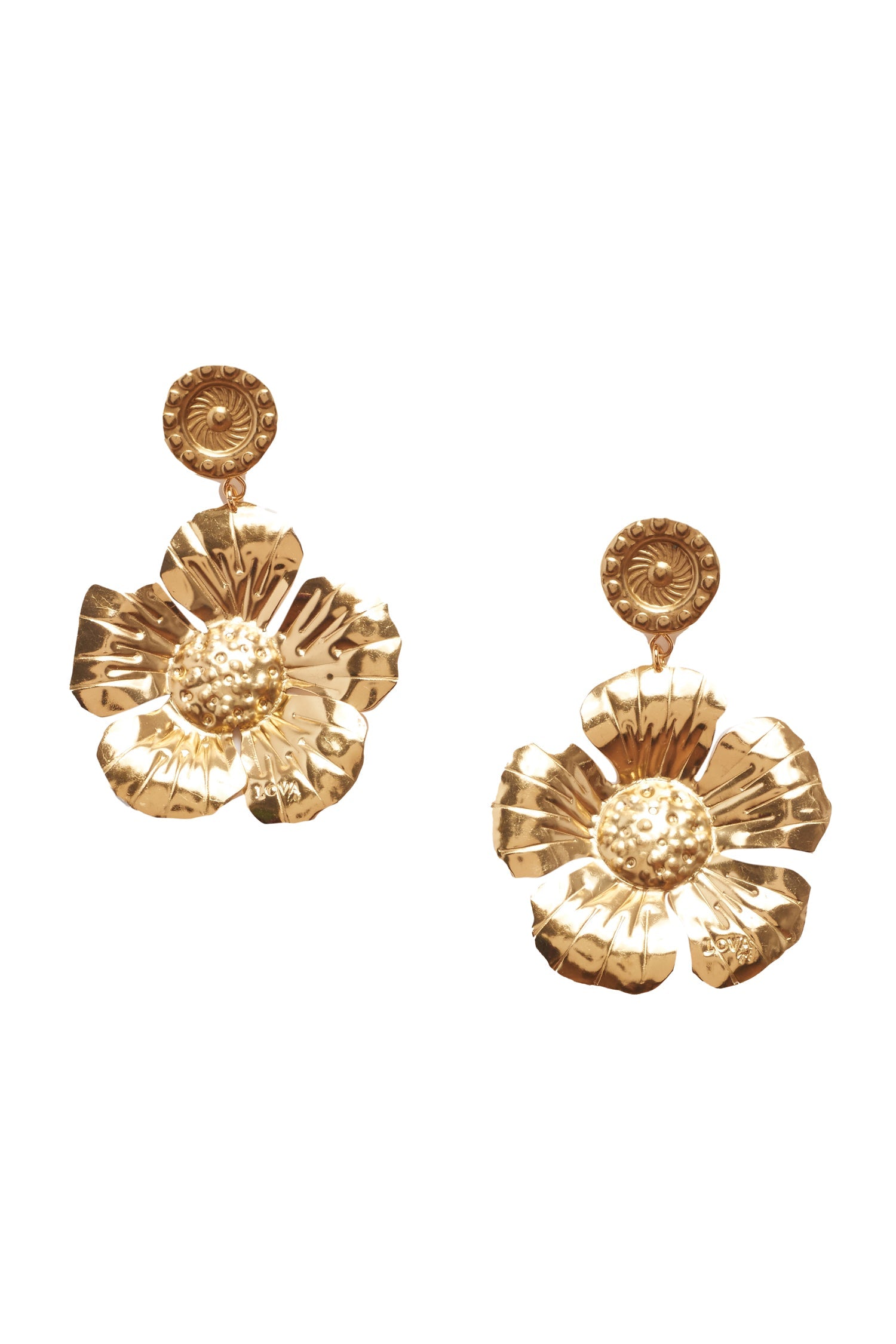 Flower Girl Gift Earrings Gold Gold Flower Stud Earrings - Etsy